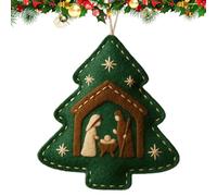 Bijoux de Noël - 8x10 cm, remorque de Berceau | Boules de Noël religieuses | Jewelry chrétienne décoratif en Feutre | pour la Chambre de Cuisine de Cuisine Foyer de cheminée