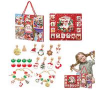 Bijoux de Noël | Boîte calendrier compte à rebours - Bijoux de Noël aléatoires calendrier compte à rebours pour filles, enfants, femmes