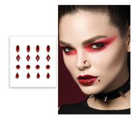bijoux de peau adhésif strass rouge adulte - générique 15911 Multicolore G