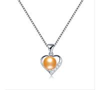 Bijoux de Perles Naturelles Ru rtificiel pour Femmes, Taille d'anneau 925 Heart