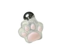 Bijoux de piercing en métal de qualité aérospatiale en forme de patte de chien de chat unique, accents de résine multicolores, accessoire de type léger, conception unique, pointes de langue de patte