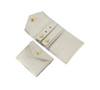 Bijoux de Sac Lot de 3 mini pochettes de rangement for bagues, boucles d'oreilles, bijoux, voyage, portable, emballage de cadeaux de Noël(Grey)