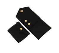 Bijoux de Sac Lot de 3 mini pochettes de rangement for bagues, boucles d'oreilles, bijoux, voyage, portable, emballage de cadeaux de Noël(Black)