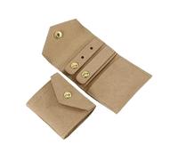 Bijoux de Sac Lot de 3 mini pochettes de rangement for bagues, boucles d'oreilles, bijoux, voyage, portable, emballage de cadeaux de Noël(Khaki)