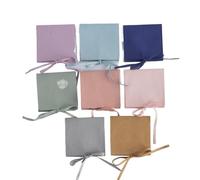 Bijoux de Sac Lot de 5 pochettes à cordon en microfibre bleue, en velours, for bijoux, colliers, bagues, dragées de mariage, cosmétiques(Color-25,8X8 cm)