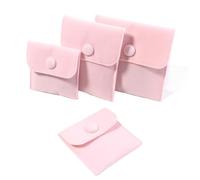 Bijoux de Sac Lot de 6 pochettes à bijoux en velours doux for ranger vos bijoux, bracelets, colliers, boucles d'oreilles, bagues, etc.(Pink,7x7cm)