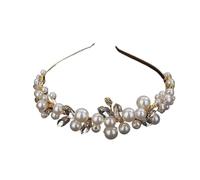 Bijoux de tête mariage, couronne perles, bandeaux faits main for femmes, strass, diadème mariée, accessoires for cheveux Pour FêTes, Mariage, Anniversaire(Gold)