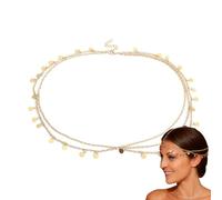 Bijoux De Tête Pour Les Femmes | Accessoires Pour Cheveux Élégants,Chaîne De Costume En Or Pour La Tête - Pour Mariage Bal Événement Séance Photo Célébration Danse Du Ventre Noces
