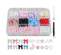 Bijoux d'ongles mignons, accessoires pour ongles, accessoires de manucure, décoration étoile, nœud, cœur pour une magnifique tenue de banquet, art quotidien