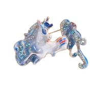 Bijoux Du Zodiaque En Alliage Année Du Cheval Artisanal Pour Les Amateurs De Culture Fermoir De Sécurité Broche Culturelle