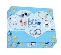Deux Coqs d'Or – Coffret bijoux Duo d'amitié Beaux oiseaux – 2 broches, 4 bracelets – Marion Blanc