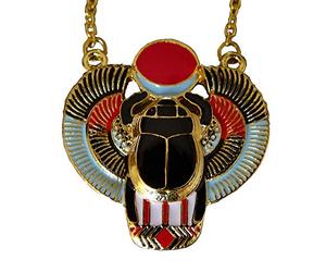 Bijoux Egypte Antique Pendentif Egyptien Scarabée et sa chaîne. Excellent rapport Qualité/Prix