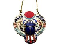 Bijoux Egypte Antique Pendentif Egyptien Scarabée et sa chaîne. Taille XXL