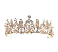 Bijoux élégante CrowCrystal Crowstal Gem Cessages de mariage baroques simples Princess Birthday Party Band Bridal (or 15,5 * 5,5 cm)