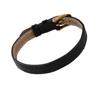 Bijoux en acier inoxydable avec fermeture en cuir véritable pour peaux sensibles Bracelet en cuir unisexe, taille unique, Comme décrit