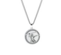 Bijoux en acier inoxydable mythologie grecque antique olympe roi des dieux zeus médaillon pendentif collier homme