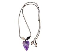 Bijoux en améthyste - Colliers en pour femme - Forme d'amour - Collier en pierre naturelle améthyste - Bijoux uniques pour femmes - Collier en mystérieux pour homme, Siehe Beschreibung