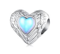 Bijoux en argent sterling, colliers de coeur d'amour d'aile d'ange en argent pour les femmes ton argent ton or pendentif collier bijoux