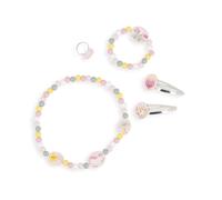 Janod - Set 5 bijoux Licornes - Collier, bracelet, bague, 2 barrettes - Bois & métal FSC