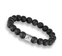 Bijoux en charme bracelet de pierre précieuse, perles de pierre de lave noire naturelle bracelets de perles, bracelets de pendentif sagittaire, bracelet en cristal élastique bijoux en cristal pour
