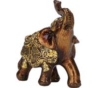 Bijoux en résine en forme d'éléphant Céréales en bois Style européen Home TV -Mortier Décoration Or S
