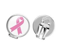 Bijoux en ruban pour la sensibilisation au cancer du sein Boucles D'Oreilles Femme