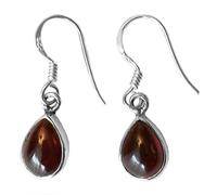 Bijoux et Objets - Boucles d’oreilles grenat en argent massif 925 - Dimensions des pierres 7x9mm
