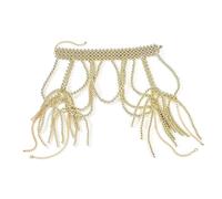 Bijoux étincelants à longueur réglable avec perles faites à la main - Accessoire d'épaule exagéré, taille unique, Comme décrit, Comme décrit.