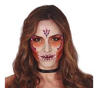Bijoux faciaux adhésifs en forme de crâne lilas