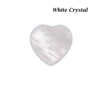 Bijoux Faits À La Main,Minéraux Reiki En Forme De Coeur,Cristal Quartz Naturel Chakra Pierre De Guérison,Pierres Précieuses Pendentif Cadeau Décoration De La Maison - Type White Crystal
