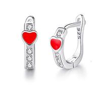 Bijoux fantaisie boucles d'oreilles de noël Animal coccinelle coeur en argent Sterling petites boucles d'oreilles pour femmes filles