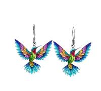 Bijoux fantaisie Boucles d'oreilles perles pour femmes Novelty Élégant Long perroquet Bourdon Dangle Drop Animal Boucles d'oreilles Bijoux Boucles d'oreilles Veret 925 Plug, taille unique, Acrylique