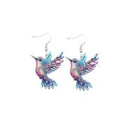 Bijoux fantaisie Boucles d'oreilles perles pour femmes Novelty Élégant Long perroquet Bourdon Dangle Drop Animal Boucles d'oreilles Bijoux Boucles d'oreilles Veret 925 Plug, taille unique, Acrylique