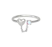 Bijoux Fantaisie Femme Bague d'amour de personnalité Design et délicat adapté à toutes les occasions (Silver, One Size)