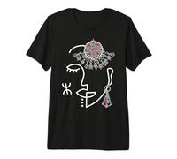 Bijoux Femme Kabyle et tifinagh z amazigh T-Shirt Haut de Gamme