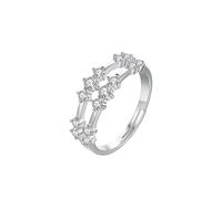 Bijoux Femme Kit Bague de Mariage Diamant Argent Or Blanc 14 Carats Rond avec Pierre Précieuse Blanche Taille Mesdames pour Mesdames Noël