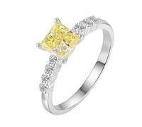 Bijoux Femme Personnalisable Wedding Ring For Couple White Gold 18 Carats Diamant Créé Élégant Taille Sœur pour Épouse Nouvel An Bijoux
