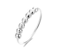 Bijoux Femme Vintage Bague Argent 925 Femme Grande Taille Argent Sterling Perles Rondes Irrégulières de 3 mm Taille 49 Mode pour Femme Mesdames Cocktail