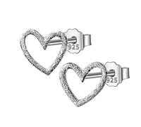 Bijoux femmes minuscules petites boucles d'oreilles de goujon coeur amour pour la dame