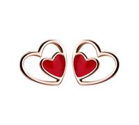 Bijoux femmes minuscules petites boucles d'oreilles de goujon coeur amour pour la dame