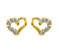 Bijoux femmes minuscules petites boucles d'oreilles de goujon coeur amour pour la dame