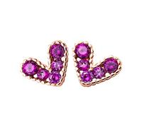 Bijoux femmes minuscules petites boucles d'oreilles de goujon coeur amour pour la dame