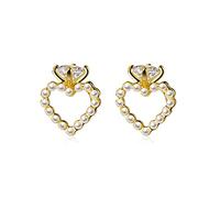 Bijoux femmes minuscules petites boucles d'oreilles de goujon coeur amour pour la dame