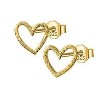 Bijoux femmes minuscules petites boucles d'oreilles de goujon coeur amour pour la dame