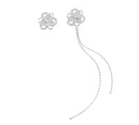 Bijoux floraux élégants en strass - Accessoires d'oreille sophistiqués - Design en cristal étincelant - Pour fête, usage quotidien - Boucles d'oreilles florales