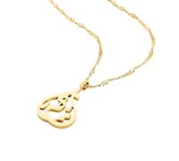 Bijoux gravés en calligraphie arabe plaqués or 18K - Message Inspirant et symbolique - Amour, foi, protection - Cadeau femme anniversaire, noel (Maman)