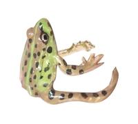 Bijoux grenouille pour femme - Bague étrange en résine verte, bague mignonne grenouille arbre, bagues en résine verte | Bague fantaisie réglable en résine animale faite à la main en forme de