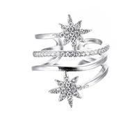 Bijoux Hommes étincelants Zircons Engagement pour les couples Creative multicouche Party