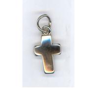 Bijoux - Lhorin Esotérisme - Croix bombée argentée - Hauteur 1.5 cm - Mixte - Argent