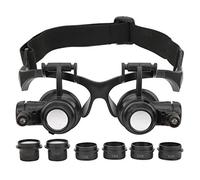 Bijoux Lumière de lazre de Grandeur LED 8 Lean Interchangeable 10x 15x 20x 25x Binoculaire Bandand Magificateur pour la réparation de Montres Bijoux de Sculpture